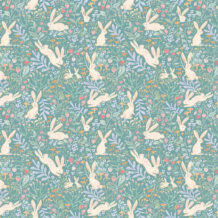 Field of Bunnies Brook - Strawberry Jam by Dear Stella