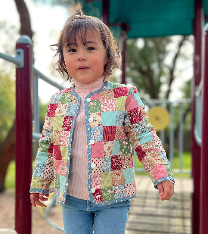 Tic Tac Toe Patchwork Jacket Sewing Pattern - Melly &amp; Me