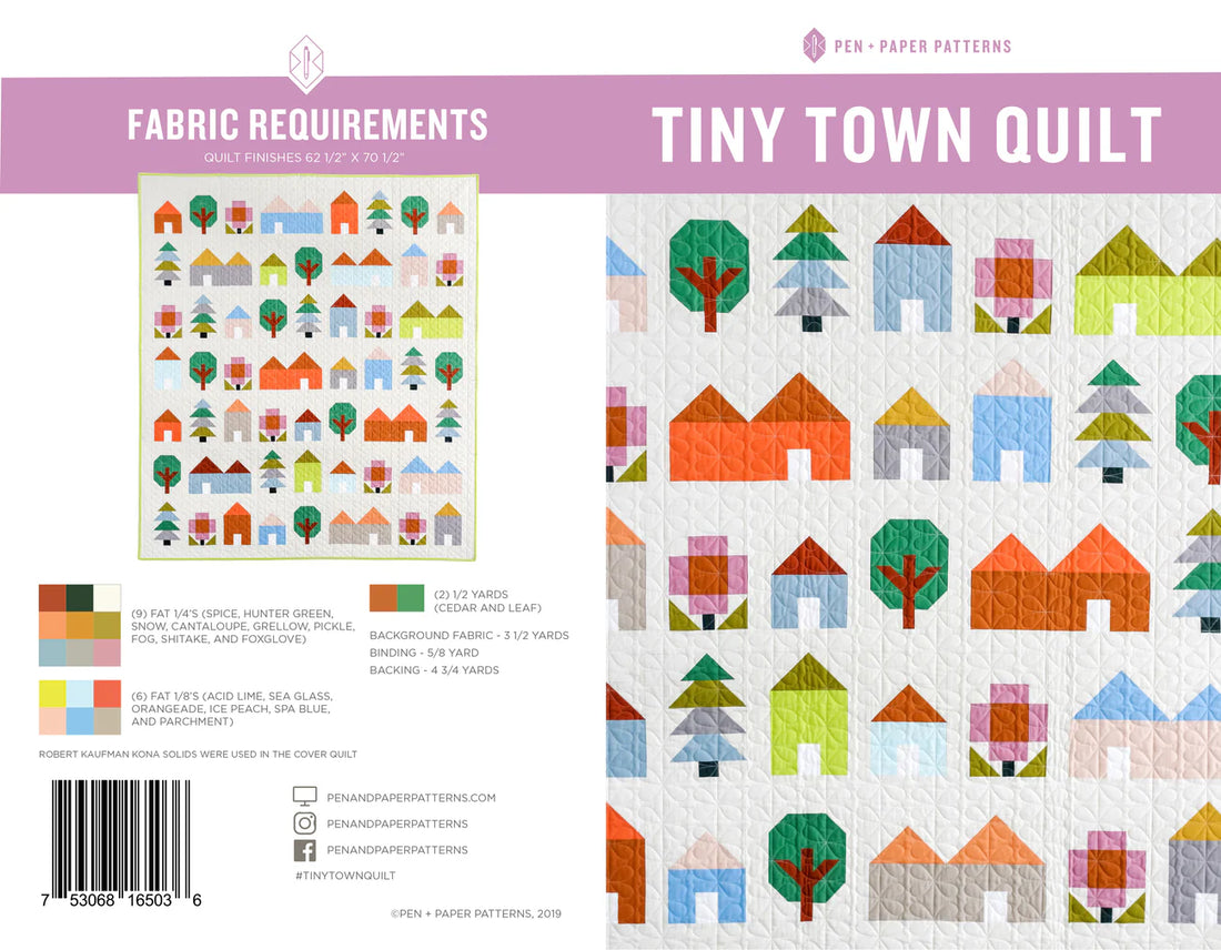 Tiny Town Quilt Paper Pattern - Pen & Paper Patterns
