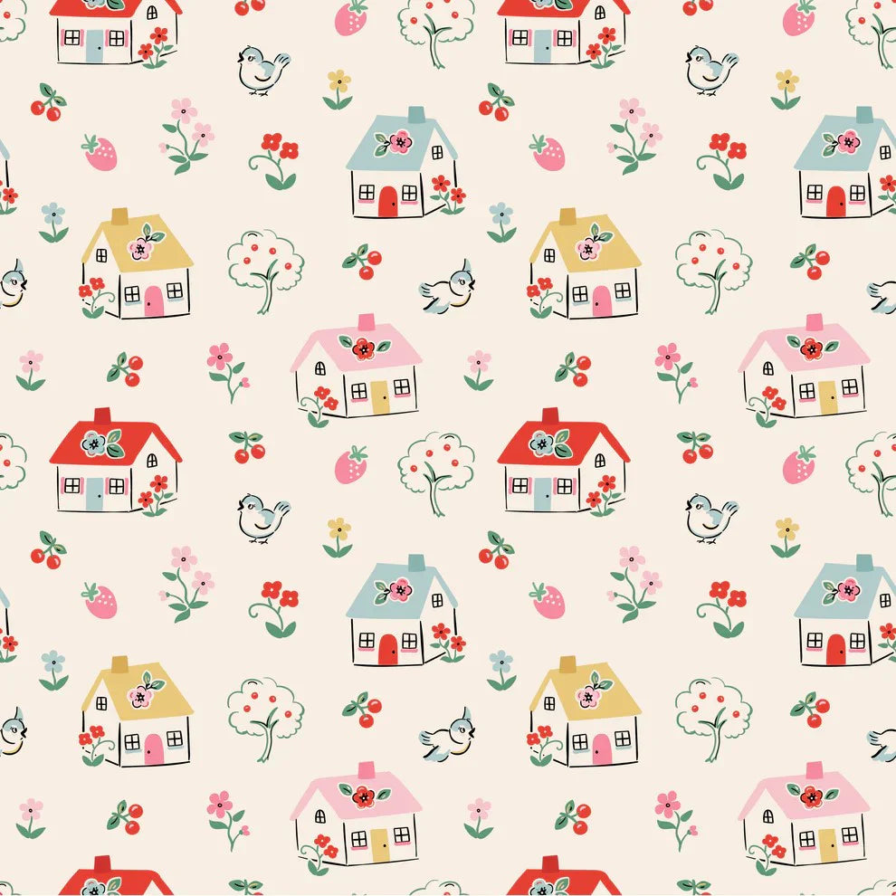 Happy Home Cream - Home Sweet Home by Poppie Cotton