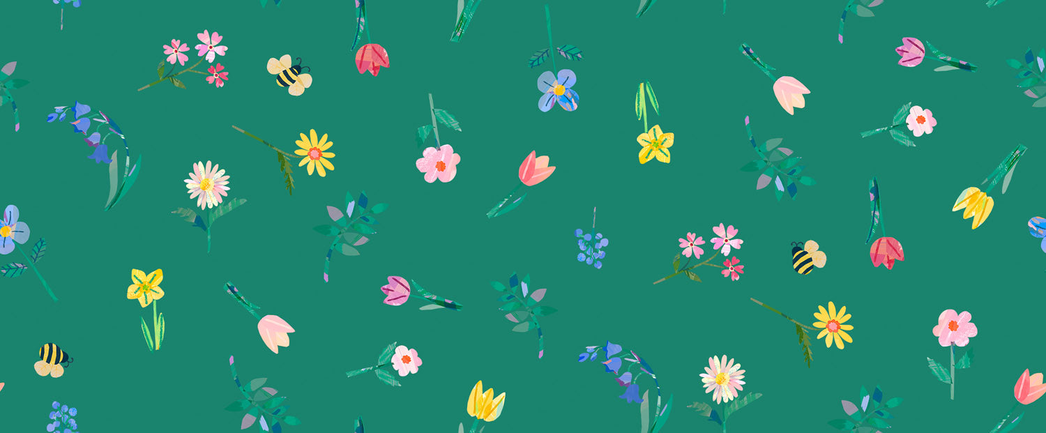 Posy Leaf - Wee Blue Bell Flower Market by Lewis &amp; Irene