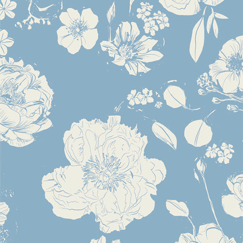 Flowers for Mom Porelain 108&quot; Wideback - Potager by Art Gallery Fabrics