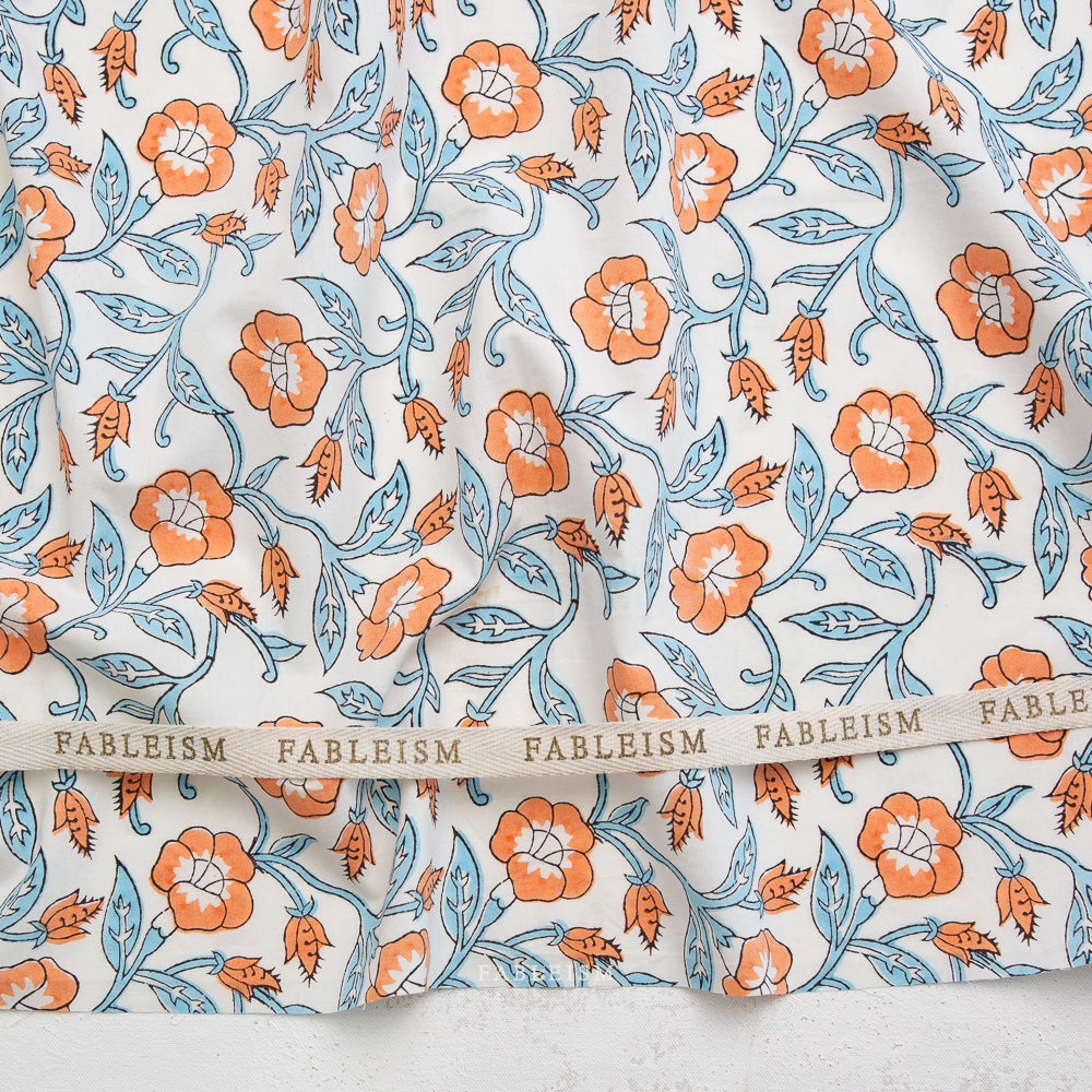 Trumpet Vines in Winter - Indian Block Prints: Cottage by Fableism