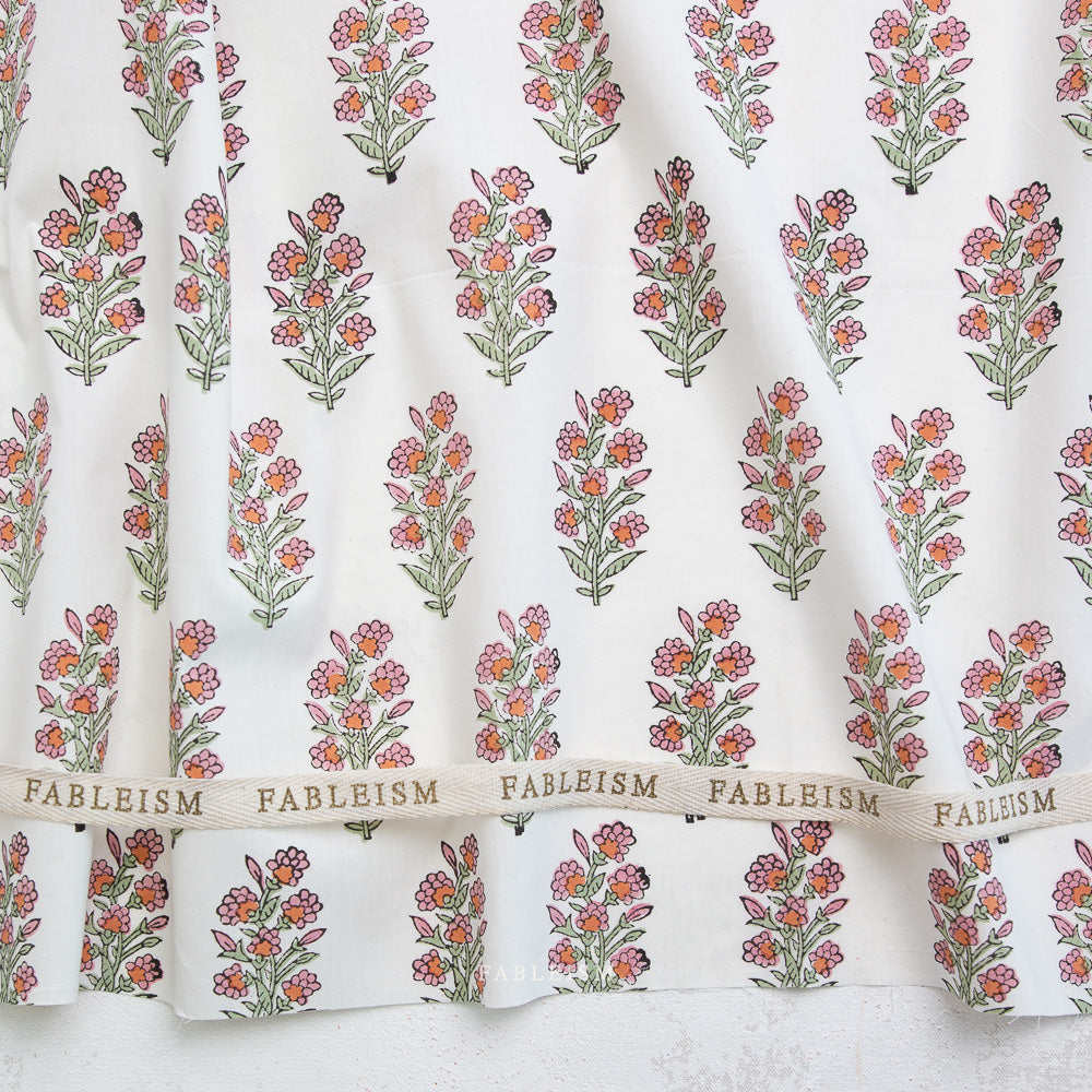 Wild Floral in Blushing - Indian Block Prints: Cottage by Fableism