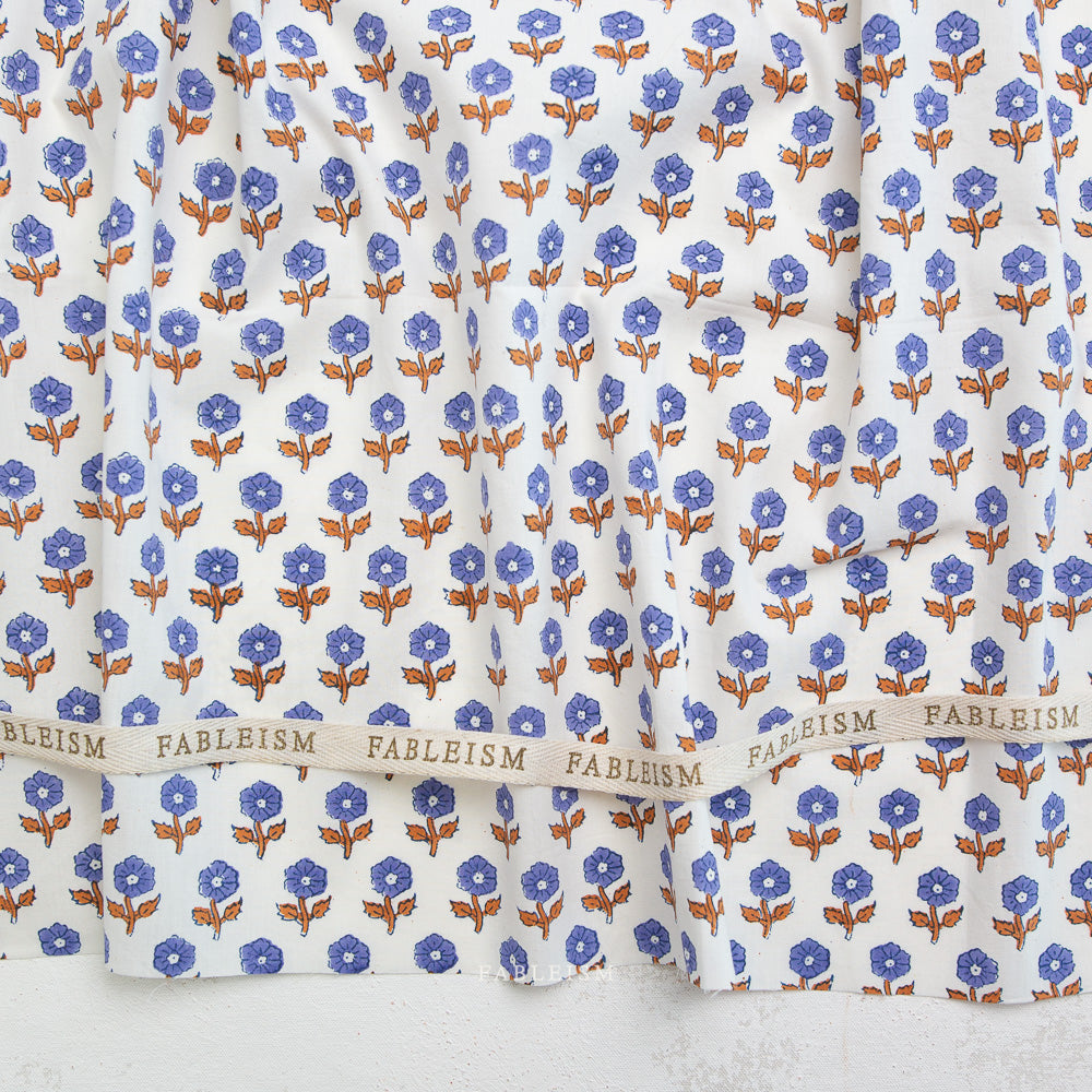 Flowerling in Violet - Indian Block Prints: Cottage by Fableism
