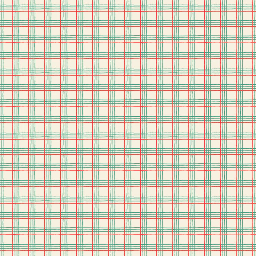 Christmas Plaid Green - Oh What Fun! by Poppie Cotton
