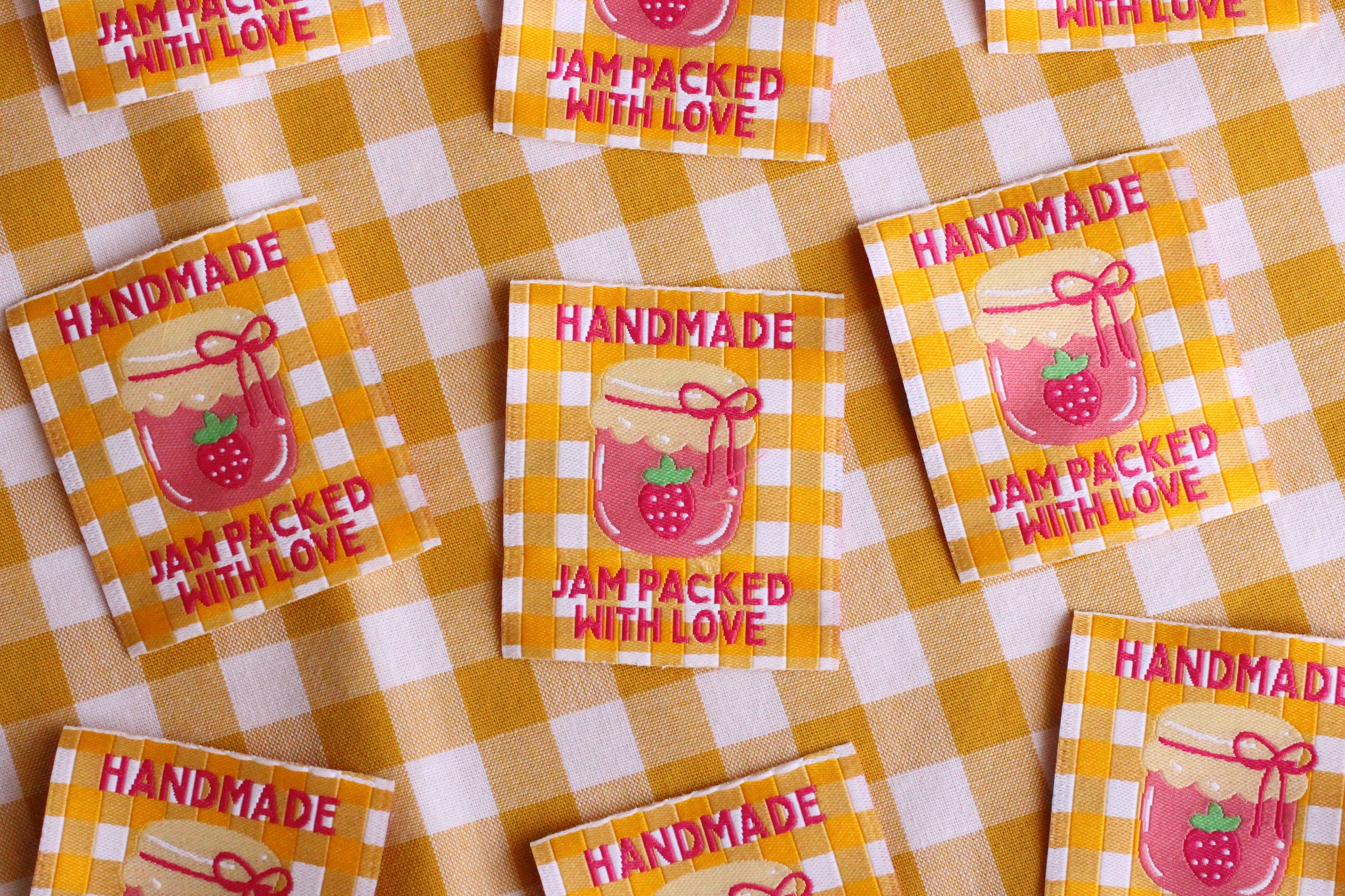 Handmade Jam Packed With Love Labels - Cosy Club Handmade
