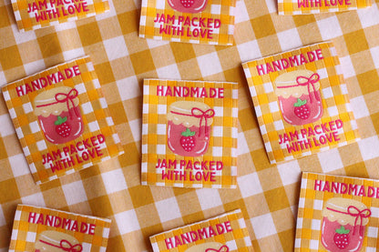 Handmade Jam Packed With Love Labels - Cosy Club Handmade