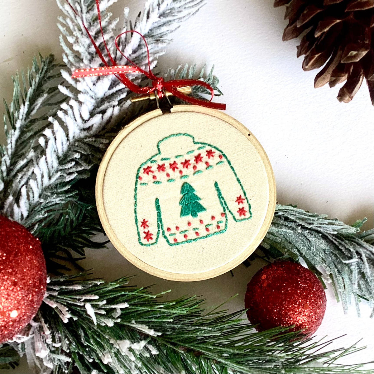 Christmas Jumper Embroidery Kit: Deer - Craft Make Do