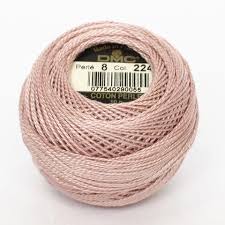 DMC Perle Cotton Thread No 224 | Very Light Shell Pink