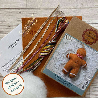 Gingerbread Man Felt Mini Kit - Corinne Lapierre