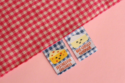 Cheese Sewing Labels - Cosy Club Handmade