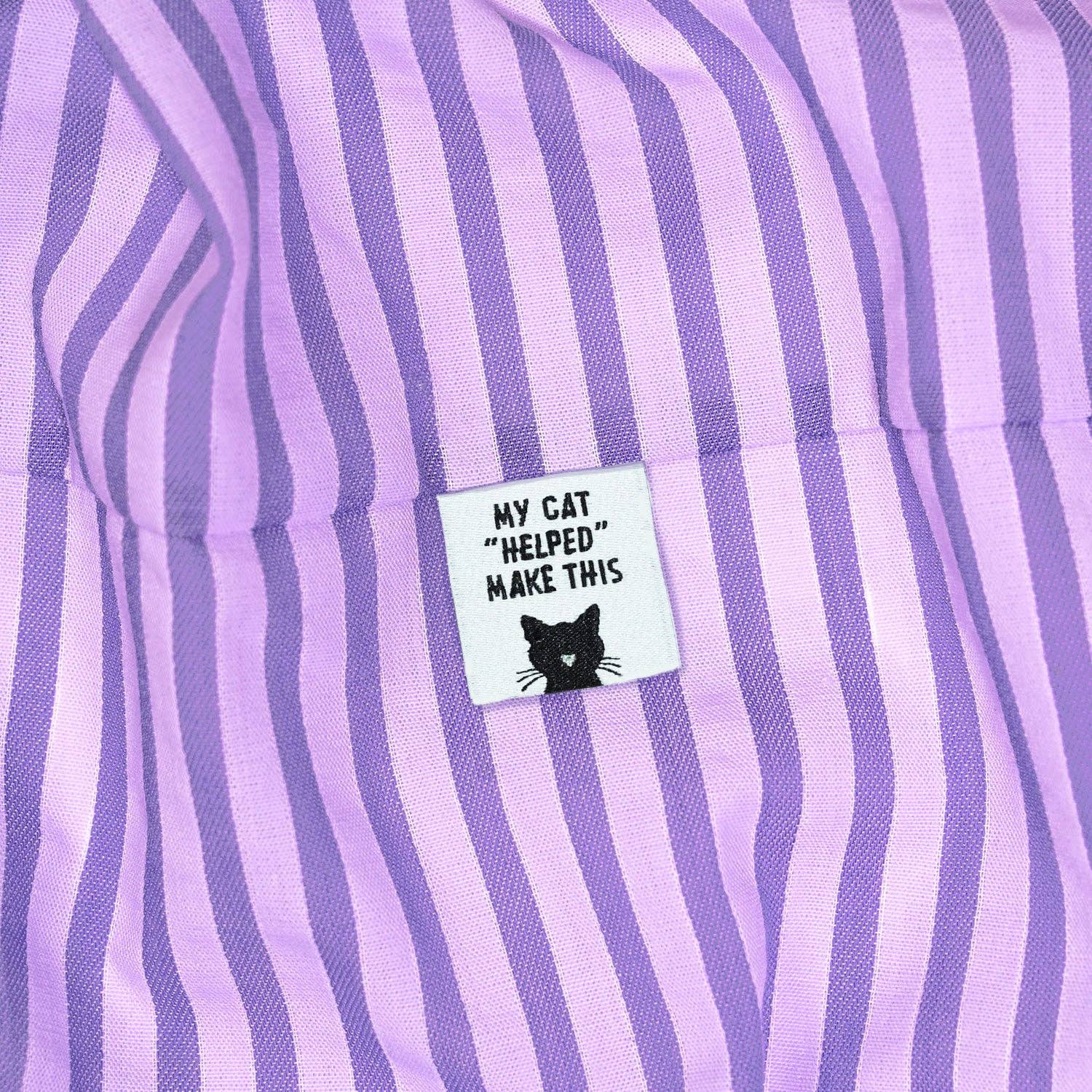 My Cat "Helped" Make This Woven Labels - Kylie and the Machine