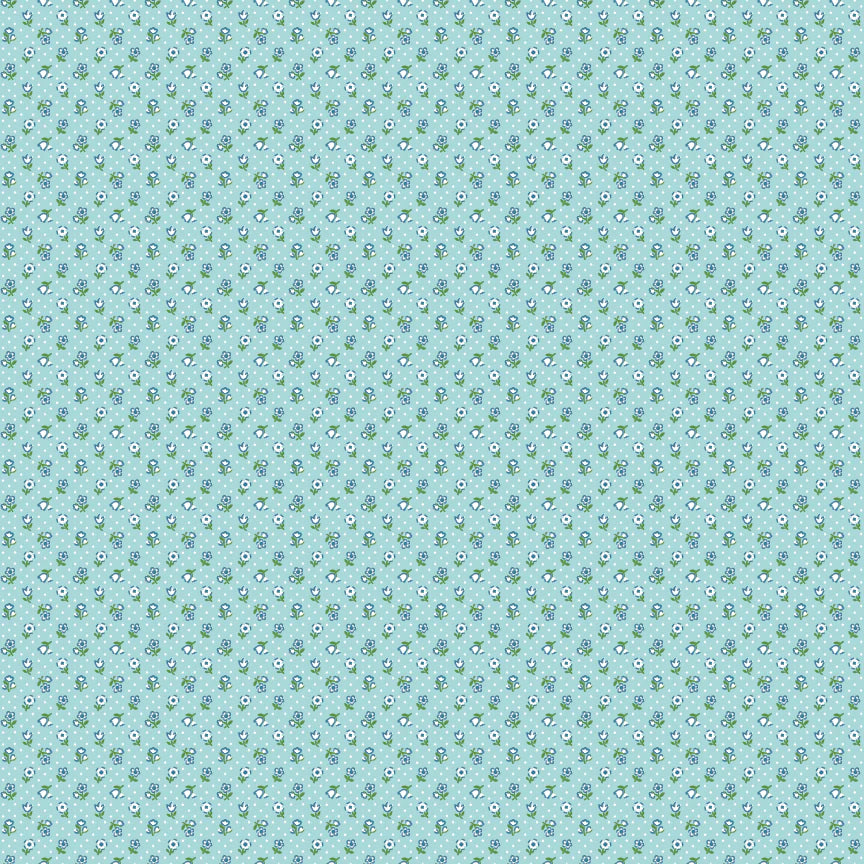 Flower Freckles Blue - Flower Market by Poppie Cotton