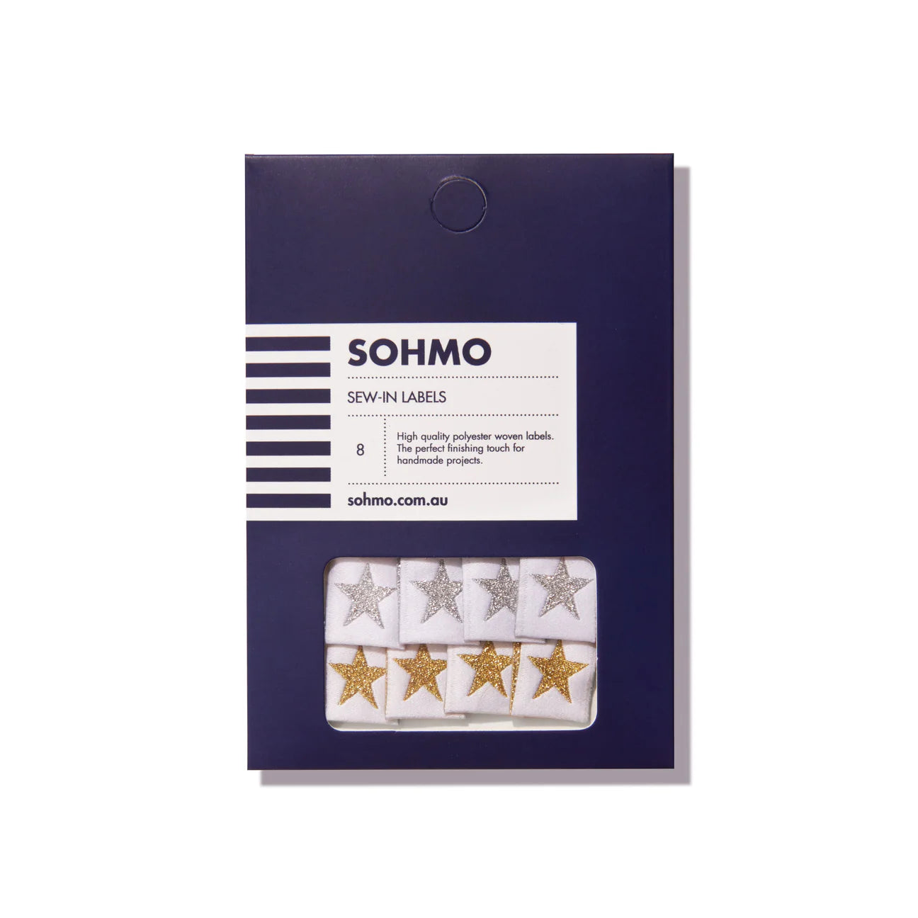 SOHMO Sew-in Labels - Metallic Stars