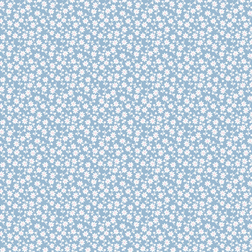 Sweet Daisy Sky Blue - Elise by Poppie Cotton
