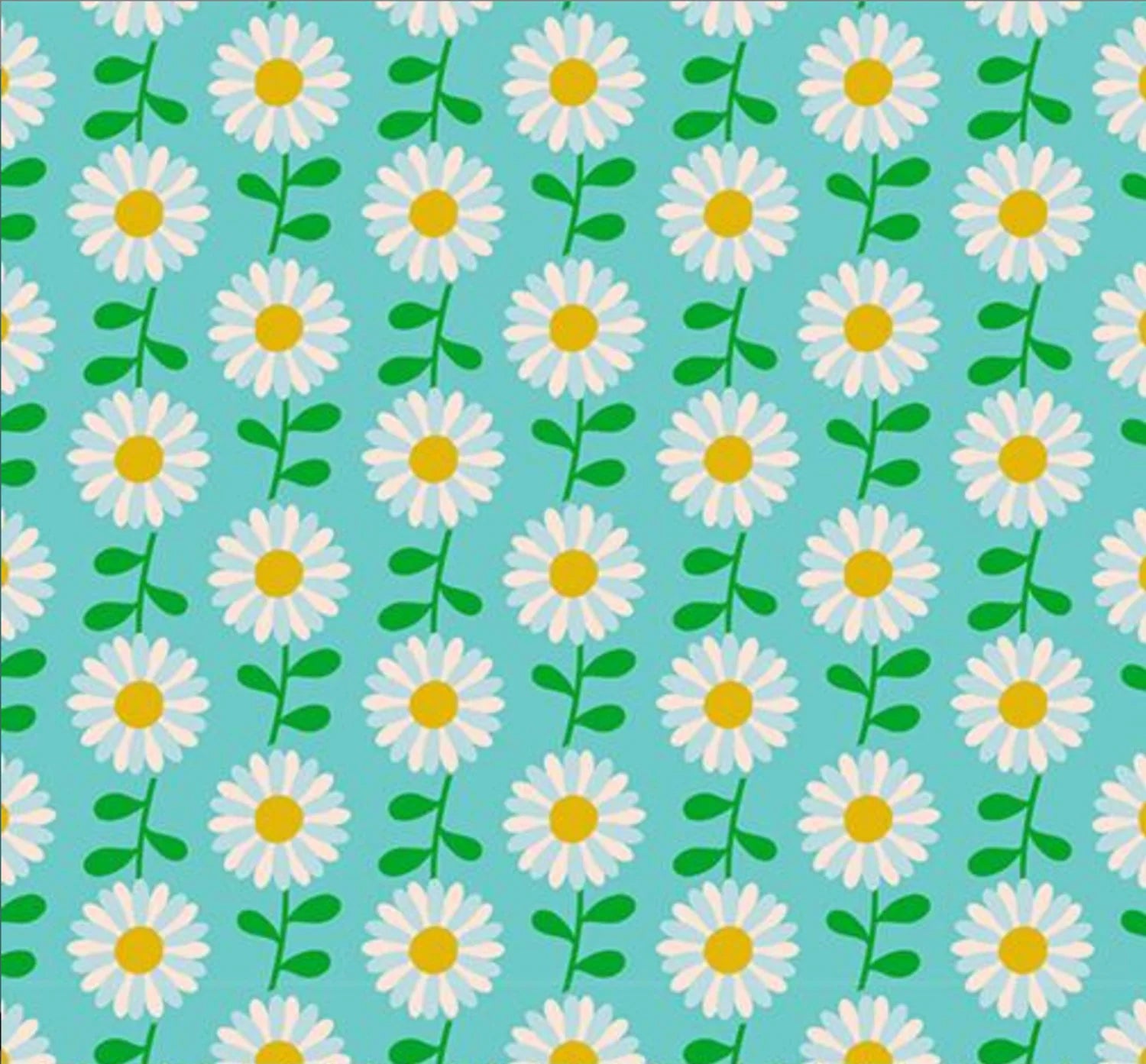 Field of Flowers in Turquoise - Flowerland by Ruby Star Society