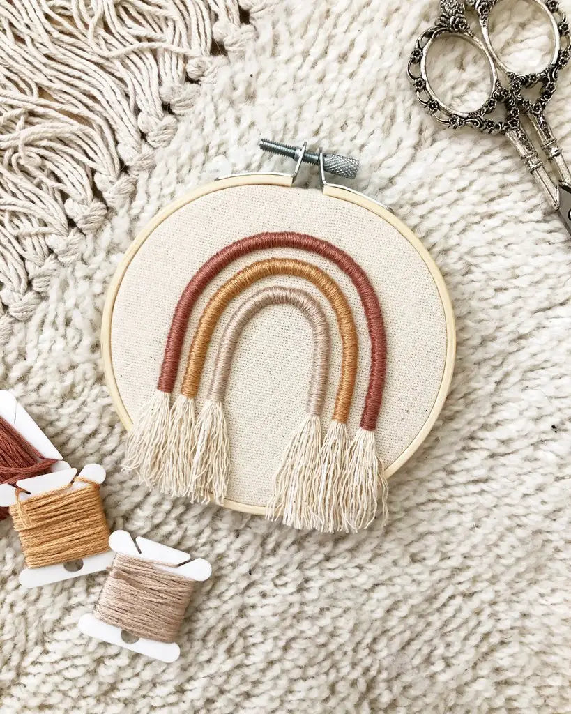 Boho Cord Rainbow Embroidery Kit - Mindful Mantra Embroidery