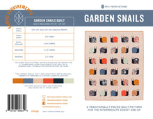 Load image into Gallery viewer, Garden Snails Quilt Paper Pattern - Pen &amp; Paper Patterns
