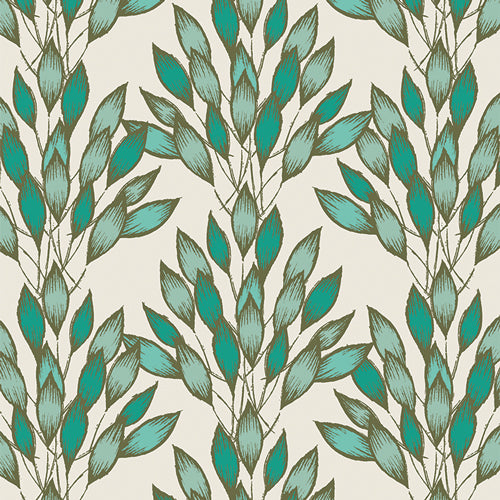 Brushed Leaves Jade - Haven by Art Gallery Fabrics
