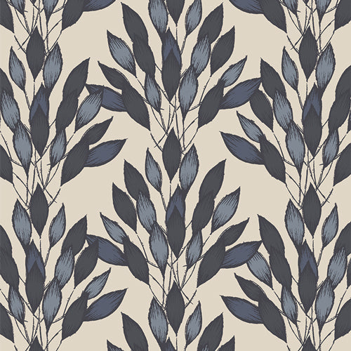 Brushed Leaves Gris - Haven by Art Gallery Fabrics