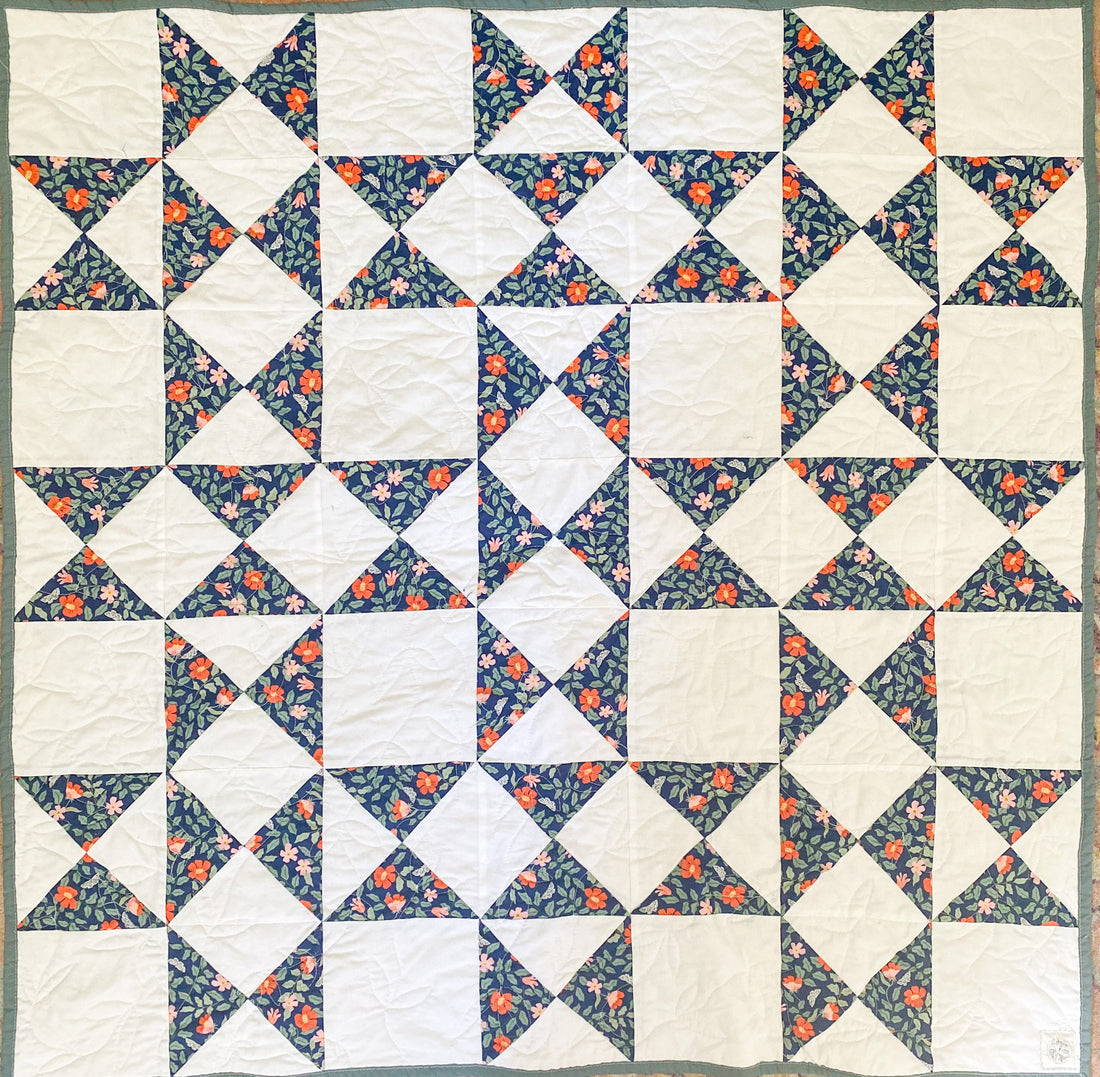 Ivy Quilt Kit - Rifle Paper Co Primrose Navy