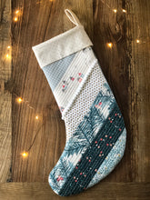 Load image into Gallery viewer, Modern Patchwork Christmas Stocking
