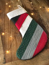Load image into Gallery viewer, Modern Patchwork Christmas Stocking
