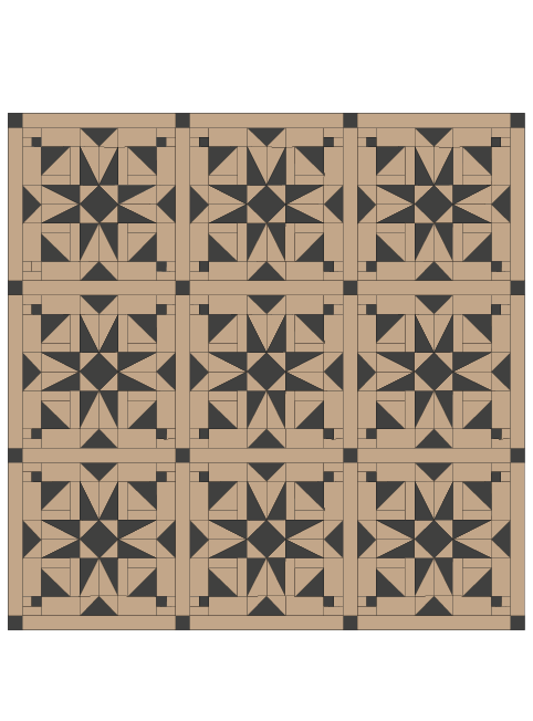 Mosaic Star Quilt Kit (Macchiatto) - Lo & Behold Stitchery