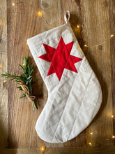 Load image into Gallery viewer, Heirloom Patchwork Star Christmas Stocking (Quilted)
