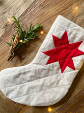 Load image into Gallery viewer, Heirloom Patchwork Star Christmas Stocking (Quilted)

