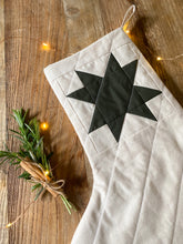 Load image into Gallery viewer, Heirloom Patchwork Star Christmas Stocking (Quilted)
