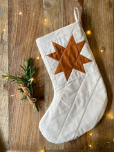 Load image into Gallery viewer, Heirloom Patchwork Star Christmas Stocking (Quilted)
