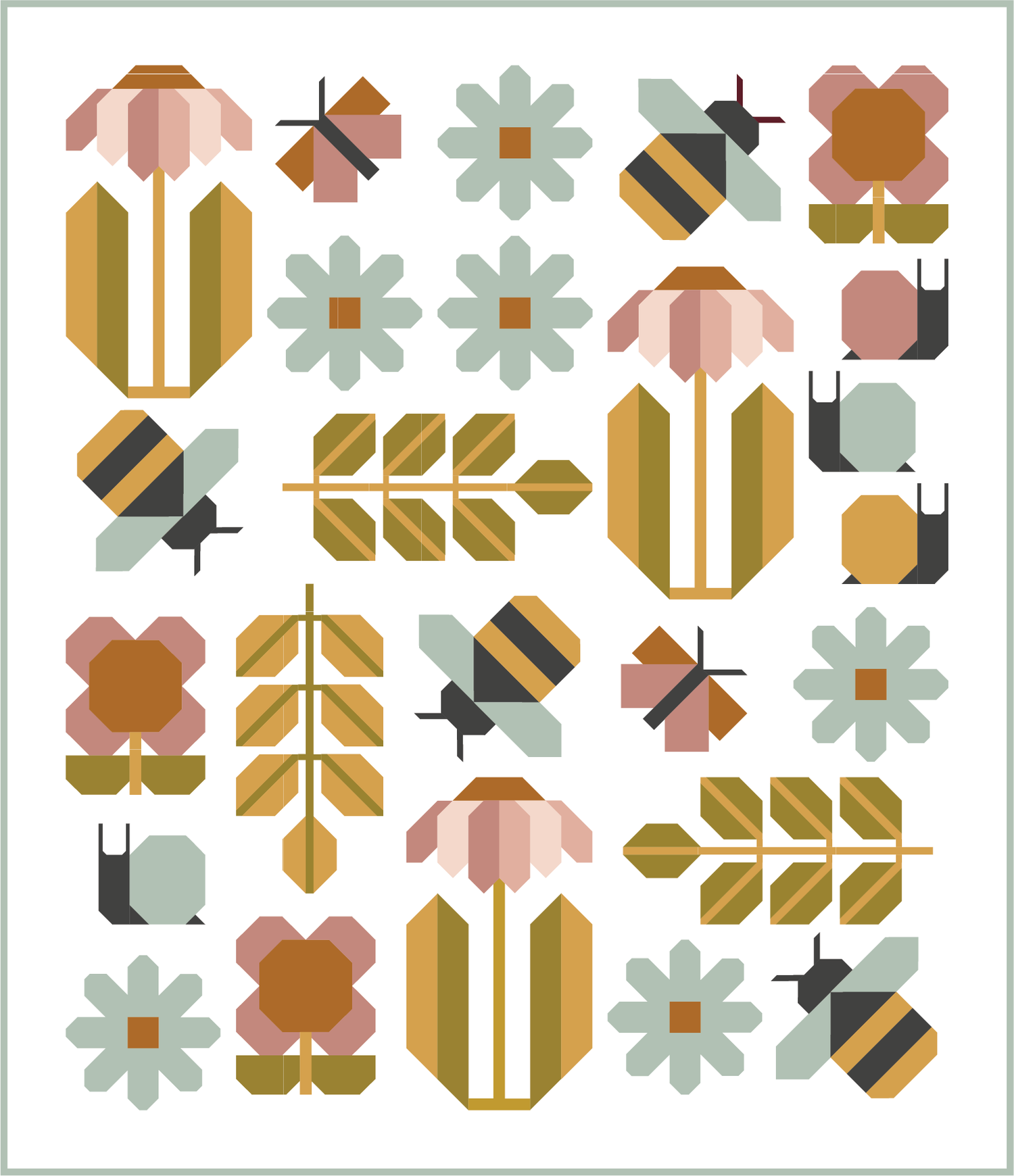 Pen &amp; Paper Patterns Sampler Quilt Kit - Botanical