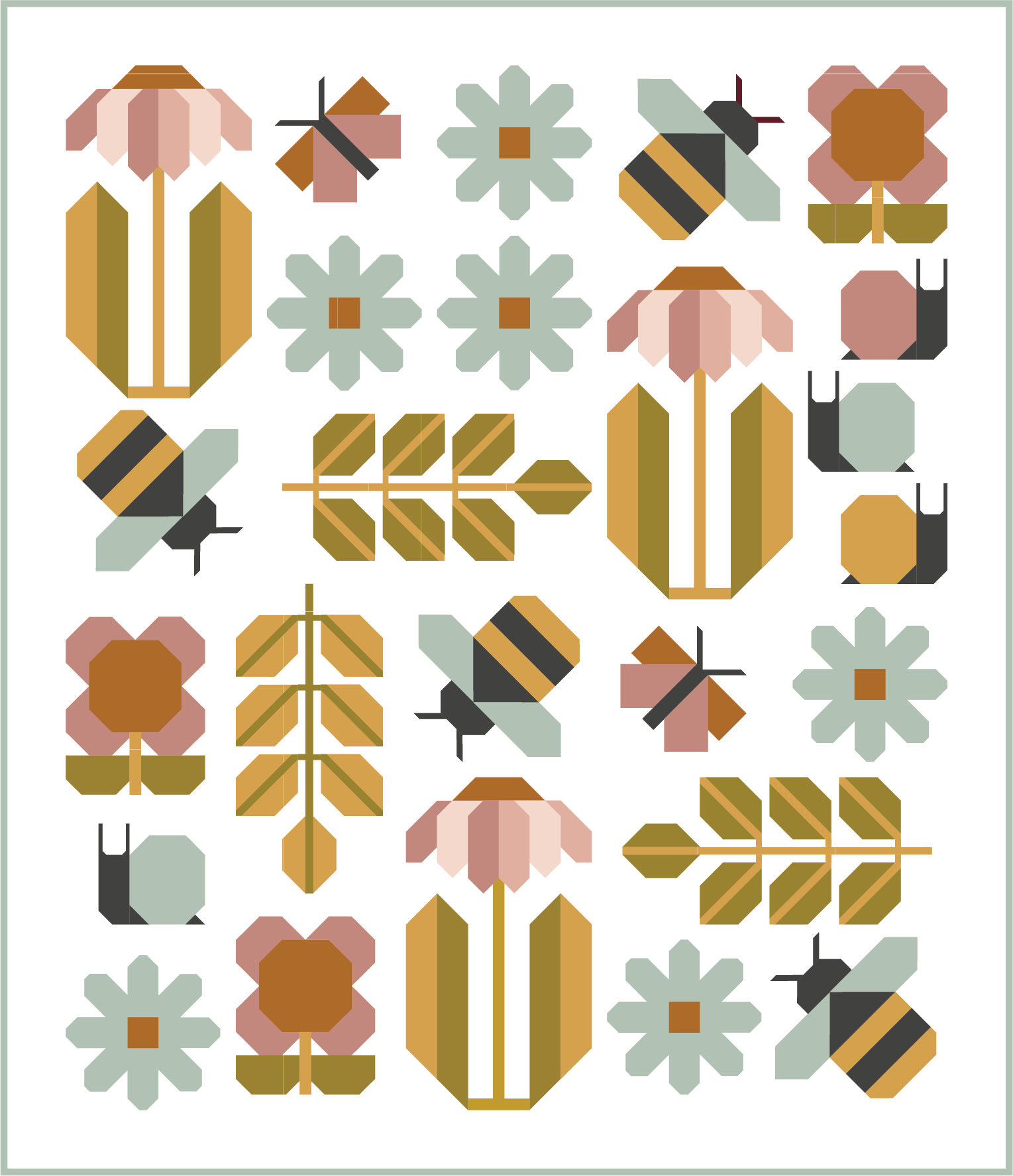 Pen &amp; Paper Patterns Sampler Quilt Kit - Botanical
