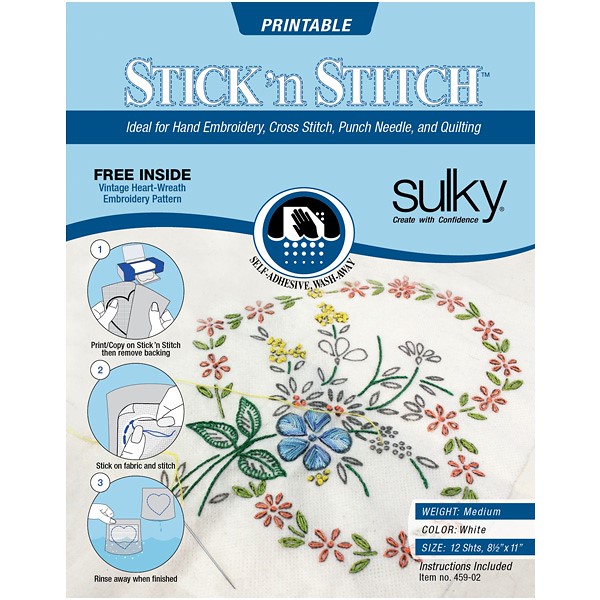 Sulky Stick 'n Stitch Printable Wash-Away