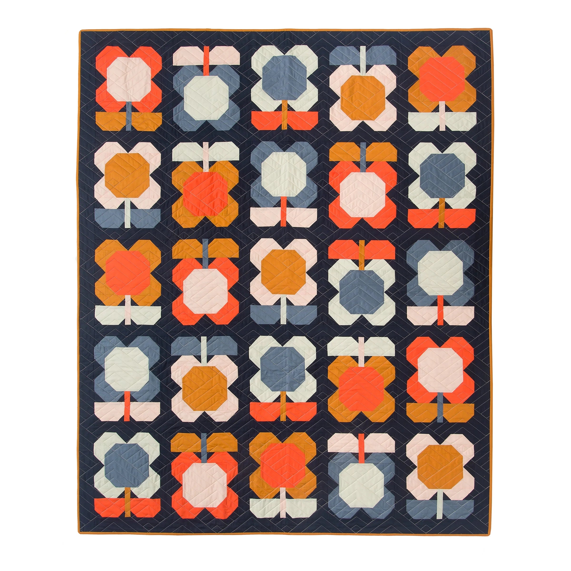 Folk Blooms Quilt Paper Pattern - Pen &amp; Paper Patterns