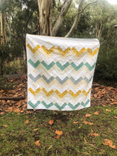 Load image into Gallery viewer, Yellow, Green and Blue Mayfair Thrive Throw Quilt
