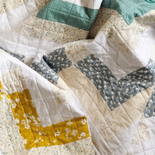 Load image into Gallery viewer, Yellow, Green and Blue Mayfair Thrive Throw Quilt

