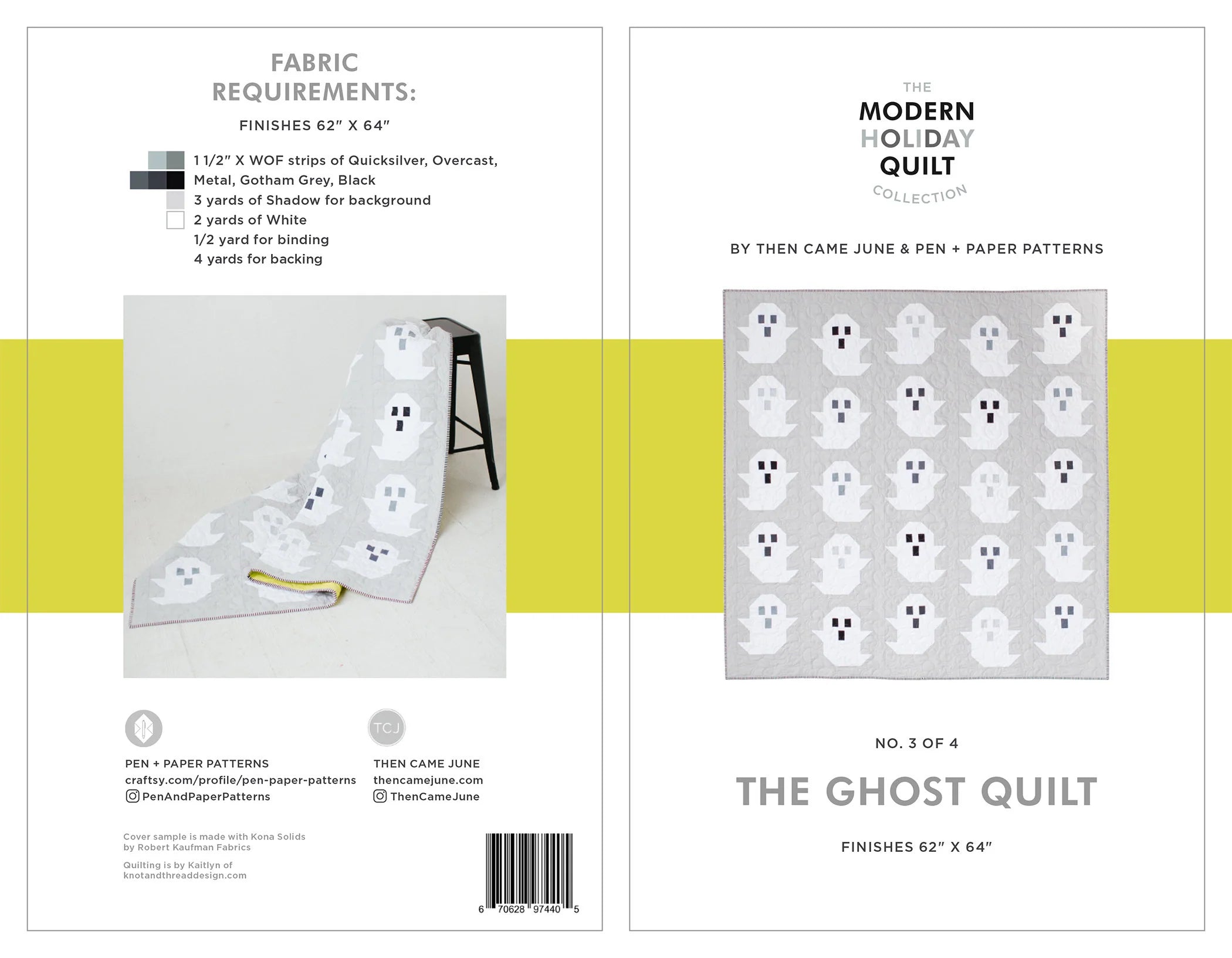 Ghost Quilt Paper Pattern - Pen &amp; Paper Patterns