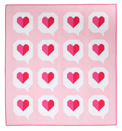 I Heart You Quilt Paper Pattern - Pen &amp; Paper Patterns